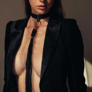 Collar con Flecos Negro