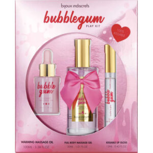 bijoux - indiscrets bubblegum play kit con aceite gel & brillo de labios