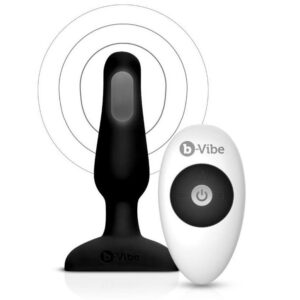 b-vibe - novice control remoto anal plug negro